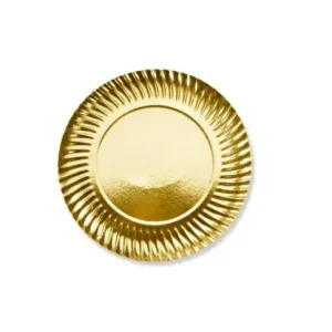 100 assiettes carton Or Ø 21 cm