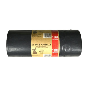 100 Sacs poubelles 100L noir 40 microns