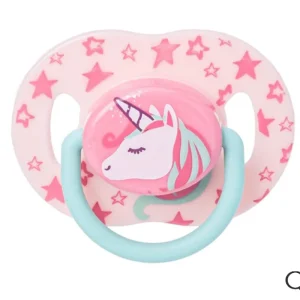 Sucette tétine pour bébé motif licorne rose